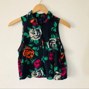 Floral button up blouse